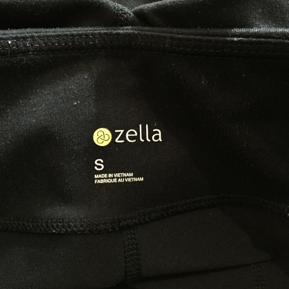 Zella S Black Gray Capri Legging Live IN Pockets - Picture 5 of 6
